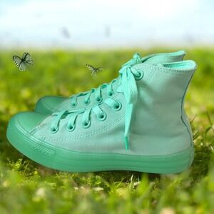 Converse Chuck Taylor High Top Mint Green Pastel Womens Sneakers Casual Retro